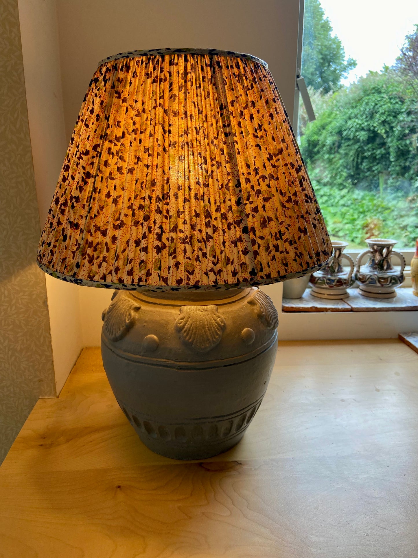 Silk sari lampshade 35 cm